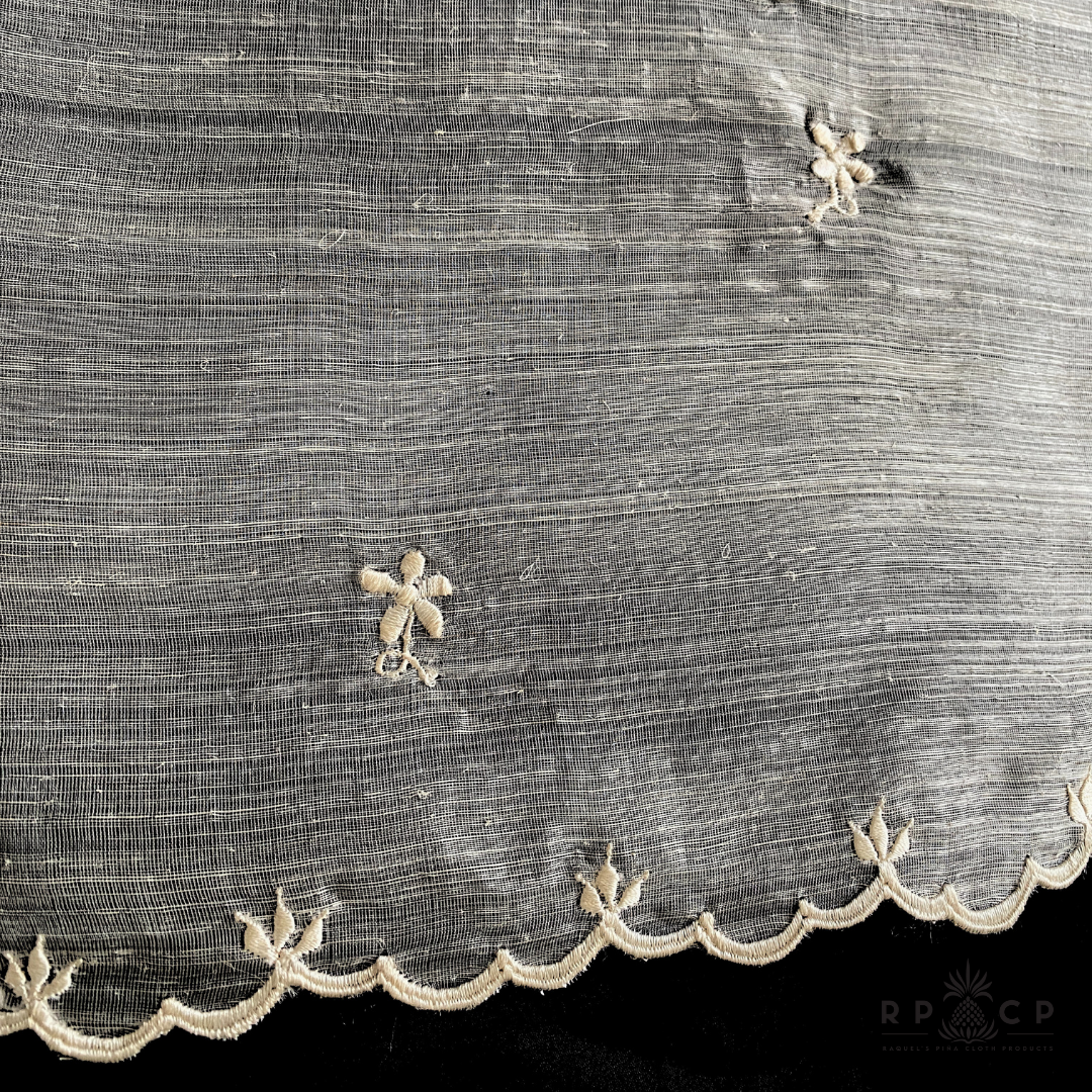 PIÑA SEDA SCRAF WITH EMBROIDERY