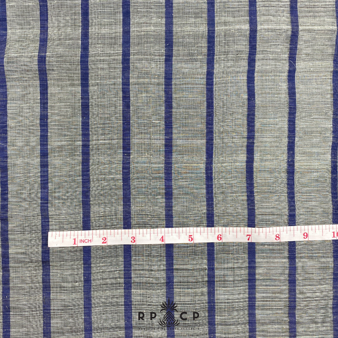 Indigo Stripes Piña Seda