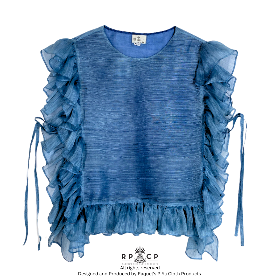 PIÑA PONCHO (INIGO DYED)