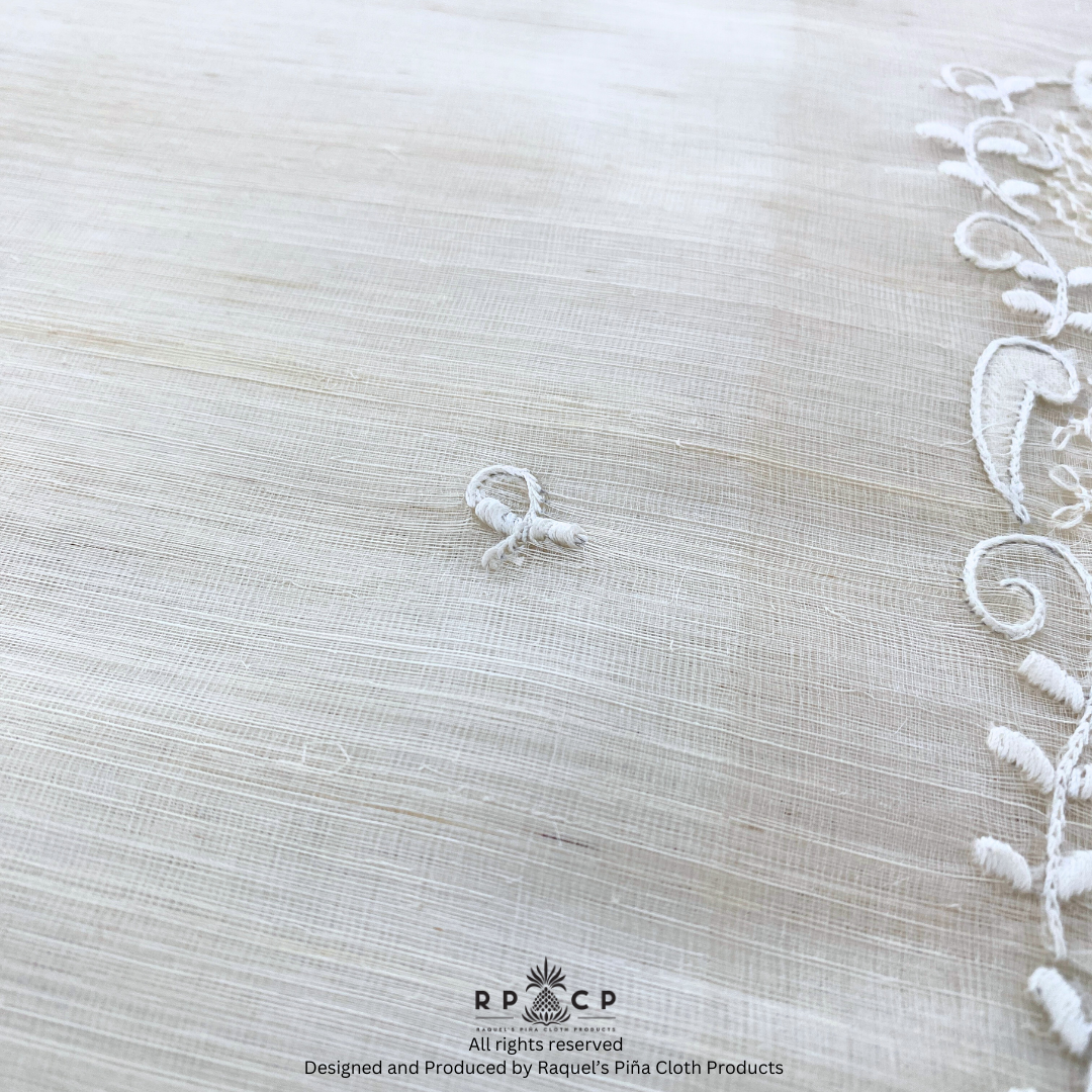 PIÑA SEDA HAND EMBROIDERED BARONG MATERIAL (HALF OPEN)