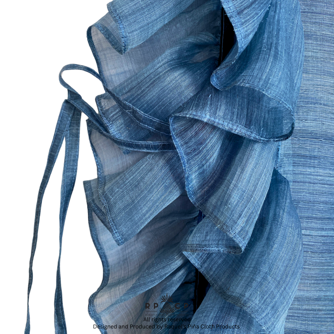 PIÑA PONCHO (INIGO DYED)