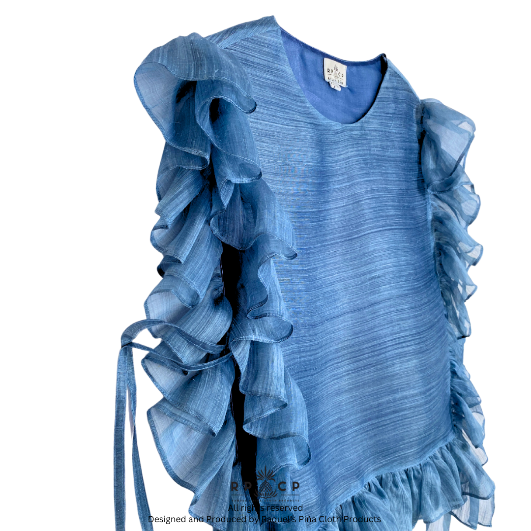 PIÑA PONCHO (INIGO DYED)