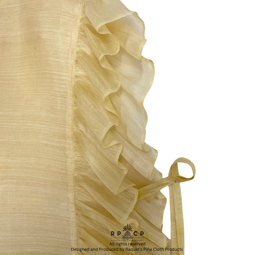 PIÑA PONCHO (TALISAY YELLOW DYED)