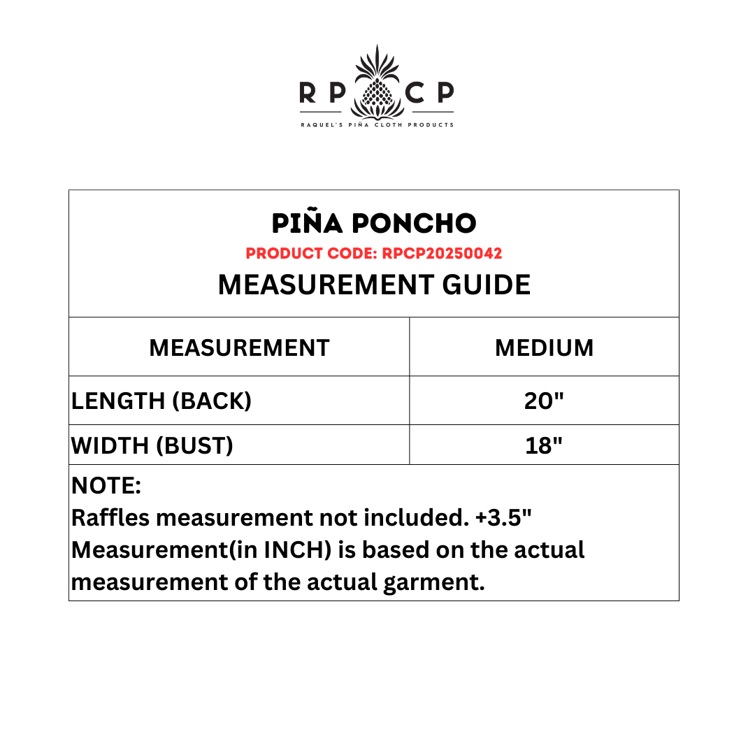 PIÑA PONCHO (MAHOGANY TIE-DYED)