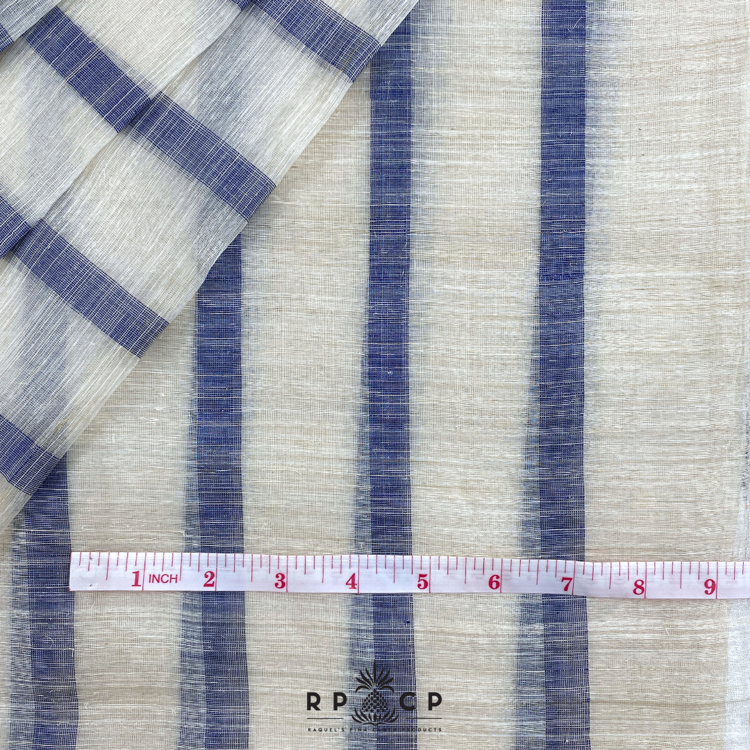 Thick Indigo Stripes Piña Seda