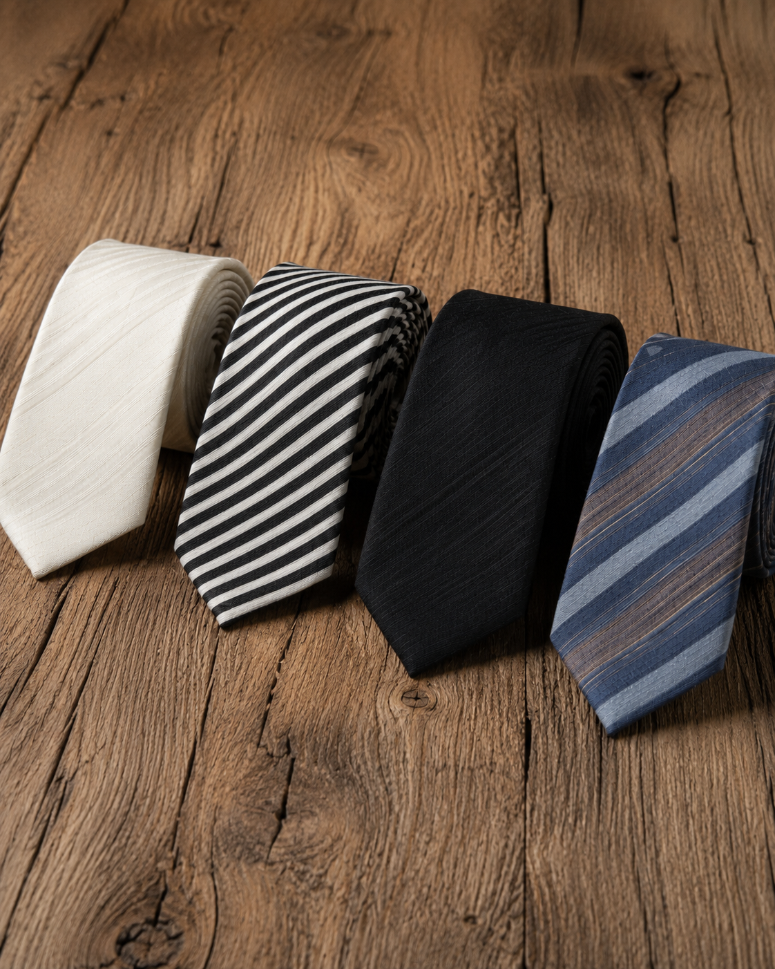 PIÑA NECKTIE (Indigo Stripe)