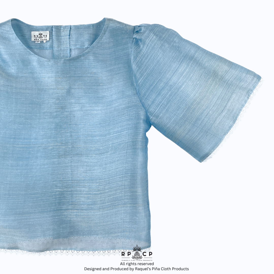 Indigo Piña Kimona (Short Sleeves)