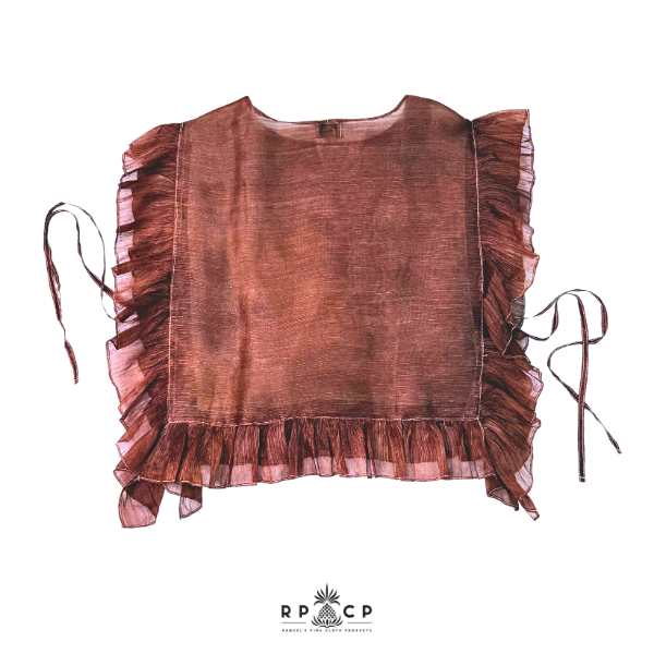 PIÑA PONCHO-PLAIN (MAHOGANY)