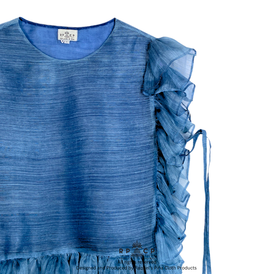 PIÑA PONCHO (INIGO DYED)