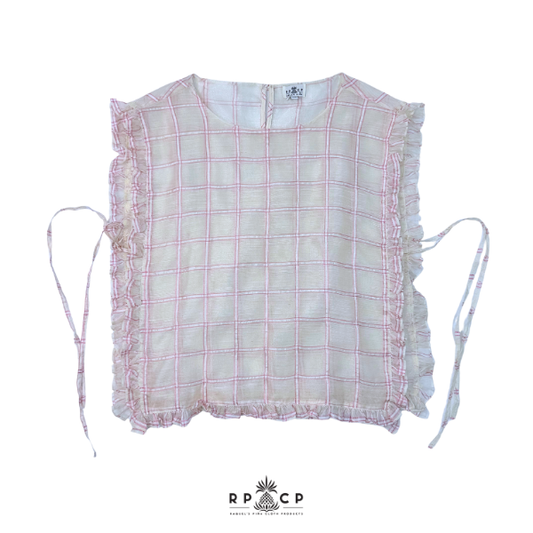 PIÑA PONCHO (PINK CHECKERED)