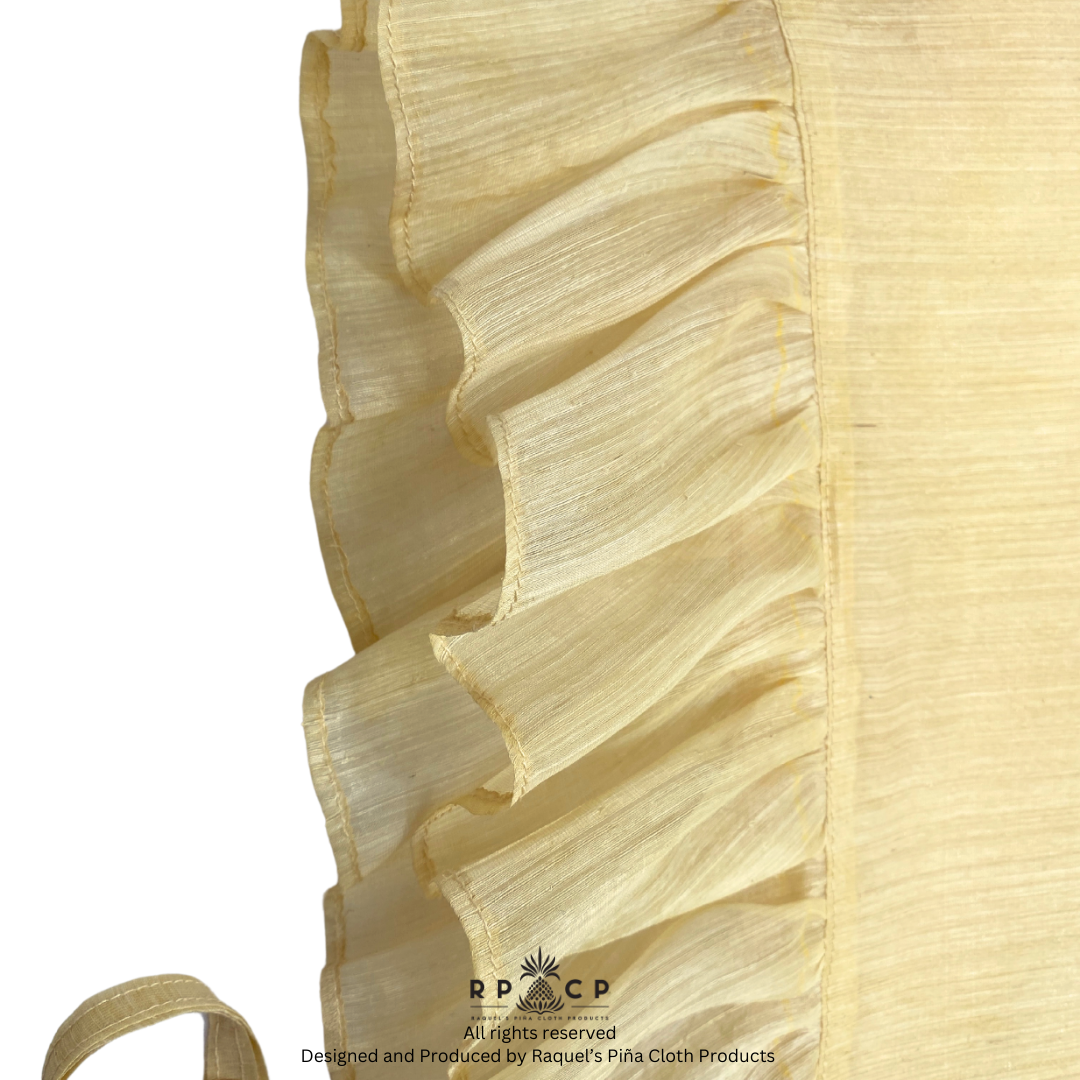 PIÑA PONCHO (TALISAY YELLOW DYED)