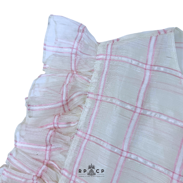 PIÑA PONCHO (PINK CHECKERED)